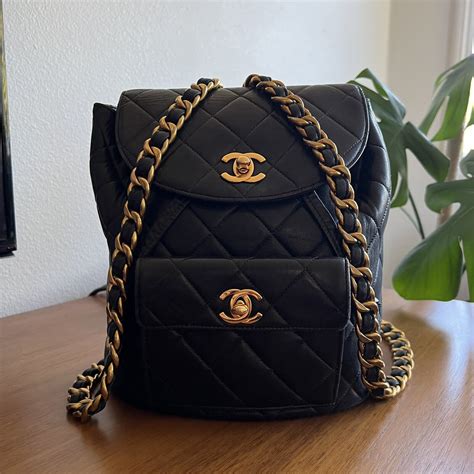 fake vintage chanel backpack|pre owned chanel backpack.